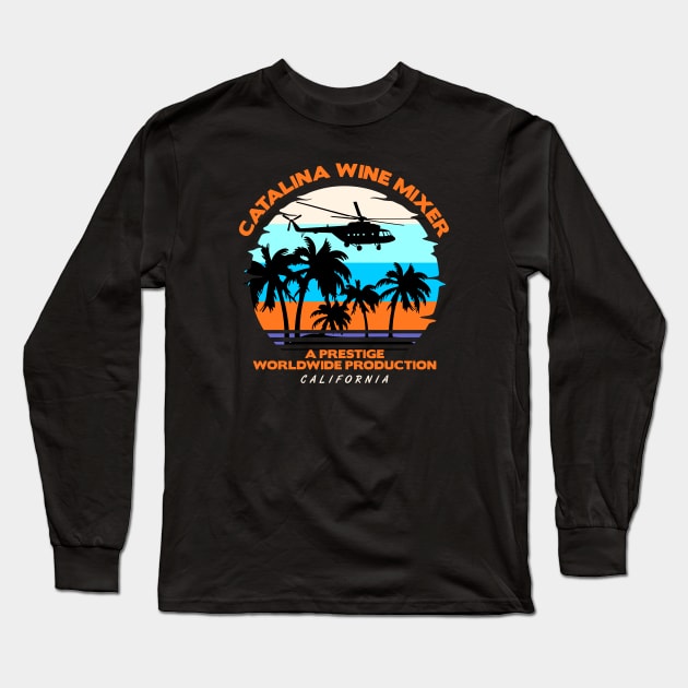 Catalina Wine Mixer Long Sleeve T-Shirt by guyfawkes.art